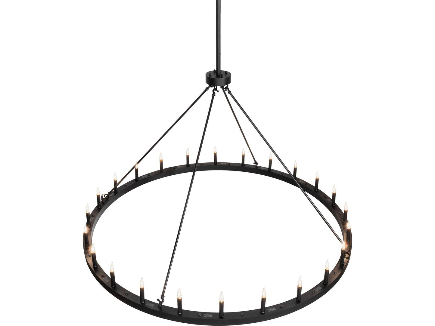Meyda Loxley 24-Light Two-Tier Chandelier in Textured Black