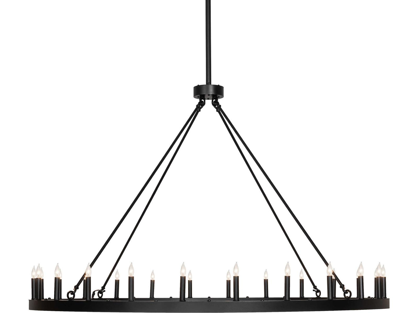 Meyda Loxley 24-Light Two-Tier Chandelier in Textured Black