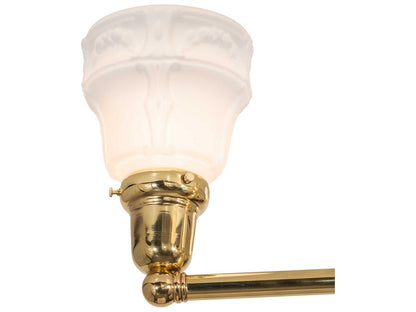Meyda Revival Garland 4-Light Chandelier in Polished Brass with Wreath Glass