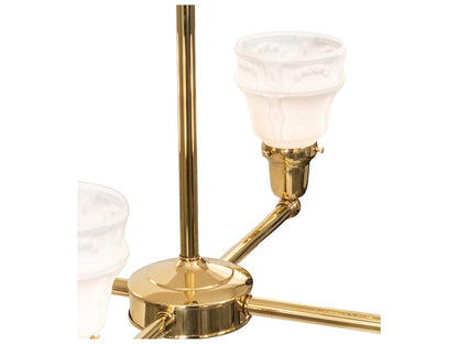 Meyda Revival Garland 4-Light Chandelier in Polished Brass with Wreath Glass