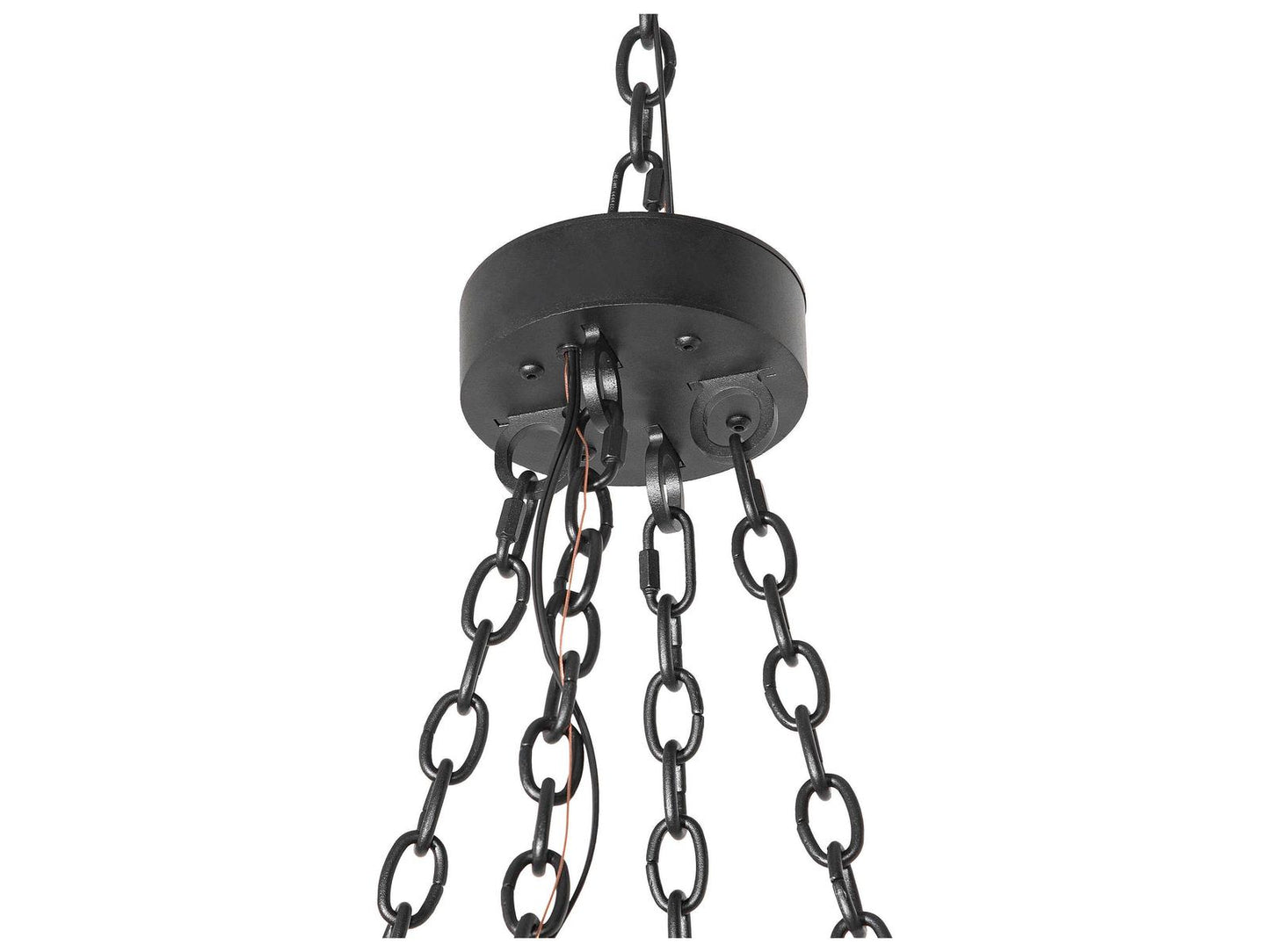 Meyda Loxley 12-Light Textured Black Chandelier with Ivory Faux Candlelights