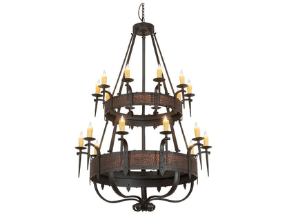 Meyda 20-Light Costello Chandelier in Oil Rubbed Bronze with Gothic Gold