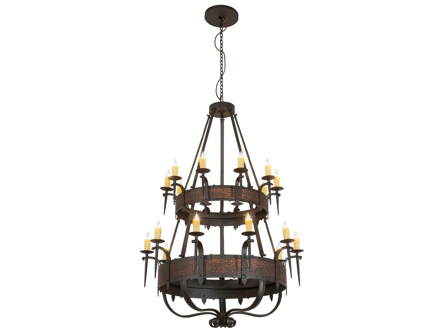 Meyda 20-Light Costello Chandelier in Oil Rubbed Bronze with Gothic Gold