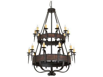 Meyda 20-Light Costello Chandelier in Oil Rubbed Bronze with Gothic Gold