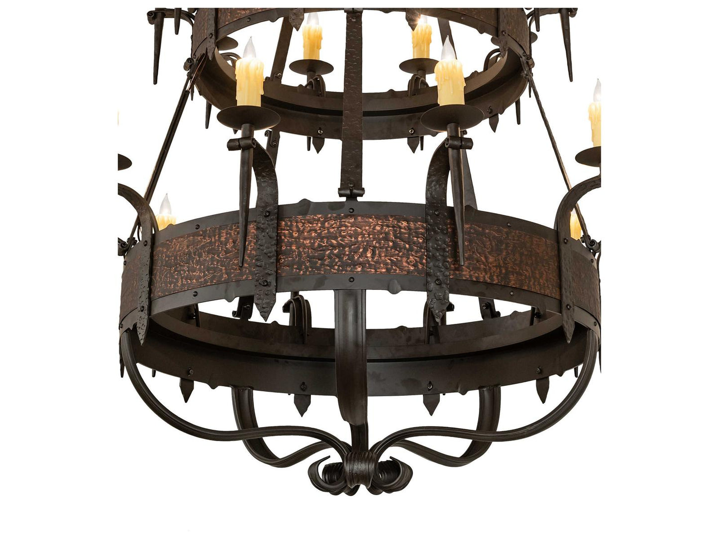 Meyda 20-Light Costello Chandelier in Oil Rubbed Bronze with Gothic Gold