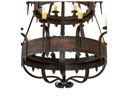 Meyda 20-Light Costello Chandelier in Oil Rubbed Bronze with Gothic Gold