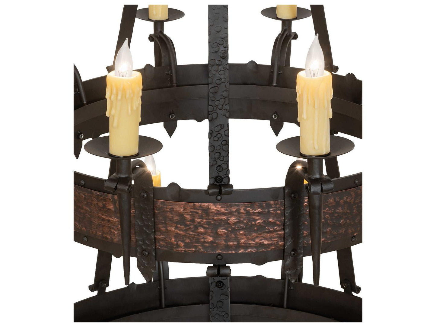Meyda 20-Light Costello Chandelier in Oil Rubbed Bronze with Gothic Gold