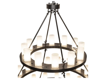 Meyda 56-Light Loxley Round Tiered Chandelier in Timeless Bronze