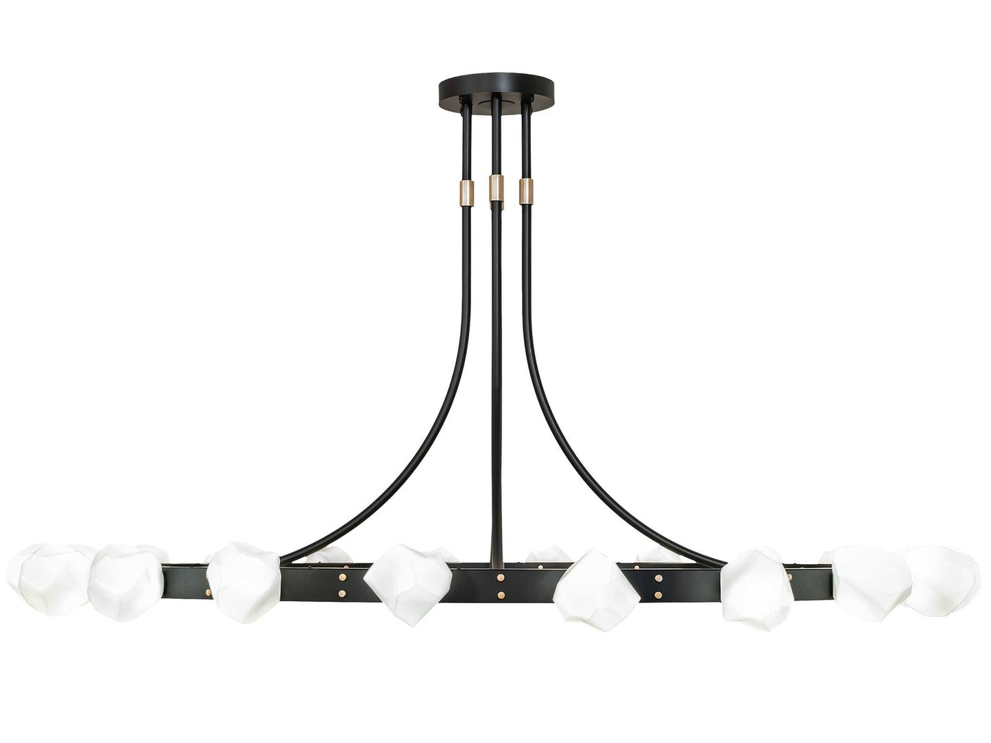 Meyda Meeting Room 20-Light Solar Black Champagne Metallic Chandelier