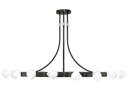 Meyda Meeting Room 20-Light Solar Black Champagne Metallic Chandelier