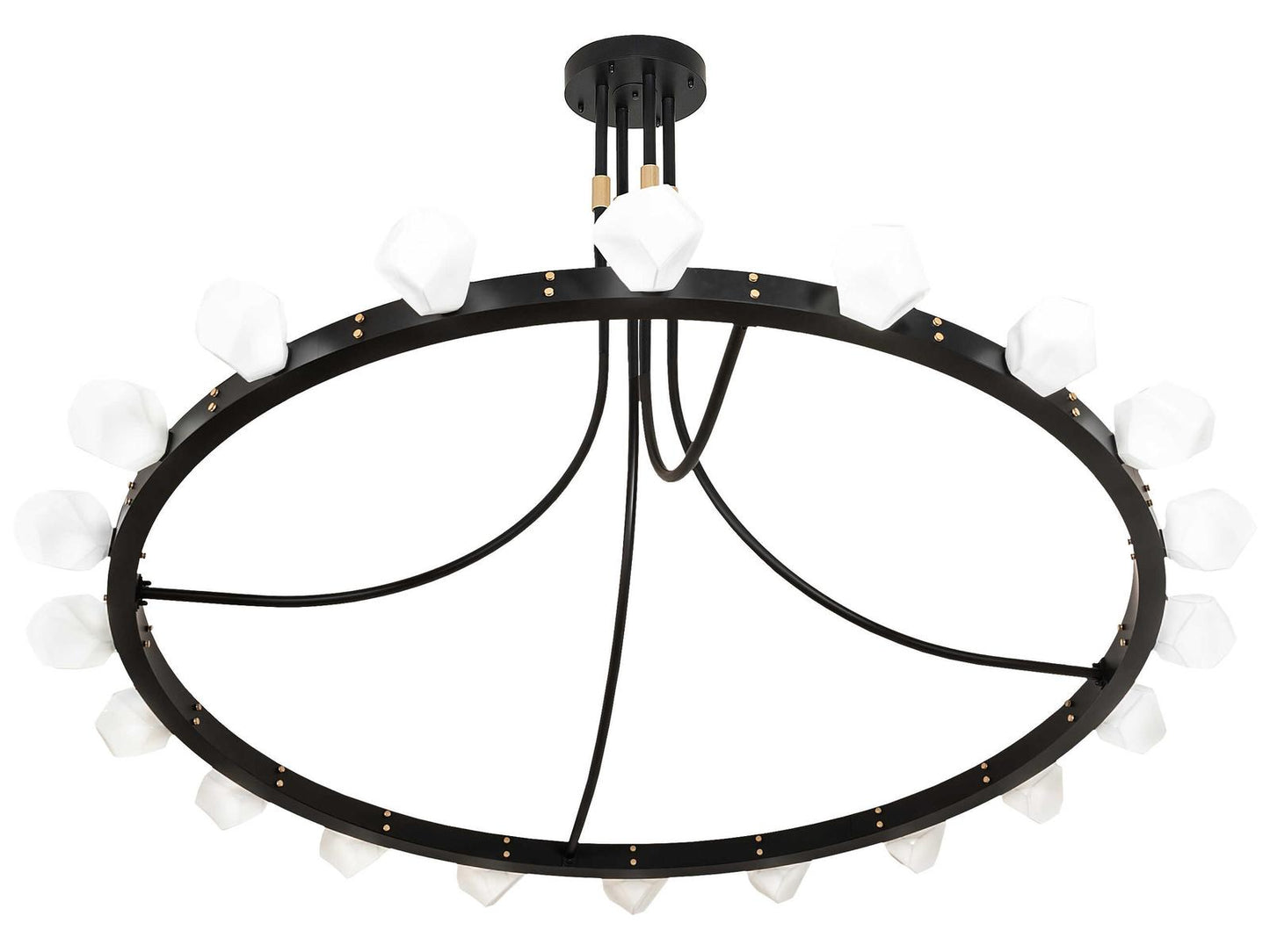 Meyda Meeting Room 20-Light Solar Black Champagne Metallic Chandelier