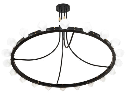 Meyda Meeting Room 20-Light Solar Black Champagne Metallic Chandelier