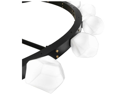 Meyda Meeting Room 20-Light Solar Black Champagne Metallic Chandelier
