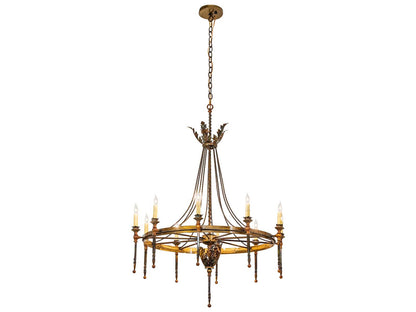 Meyda Amaury 10-Light Traditional Chandelier in Light Burnished Transparent Gold