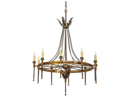 Meyda Amaury 10-Light Traditional Chandelier in Light Burnished Transparent Gold