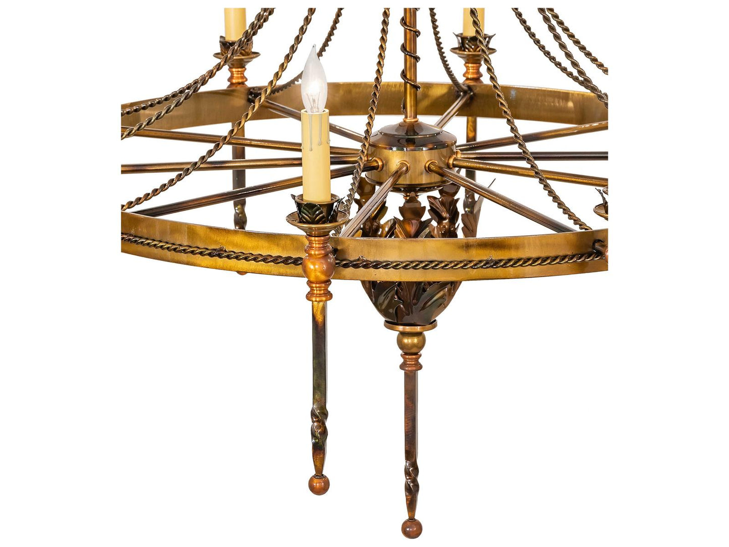 Meyda Amaury 10-Light Traditional Chandelier in Light Burnished Transparent Gold