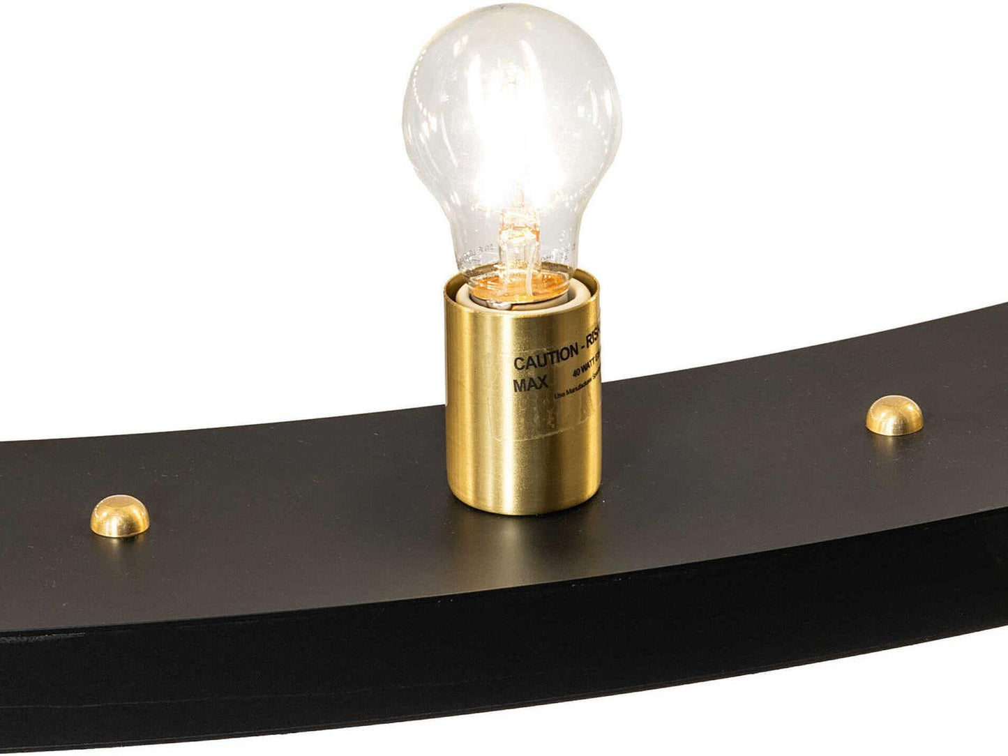 Meyda Loxley 20-Light Round Chandelier in Solar Black with Brushed Brass