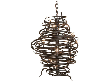 Meyda Cyclone 20-Light Oil Rubbed Bronze Chandelier with Hand-forged Iron