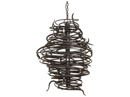 Meyda Cyclone 20-Light Oil Rubbed Bronze Chandelier with Hand-forged Iron