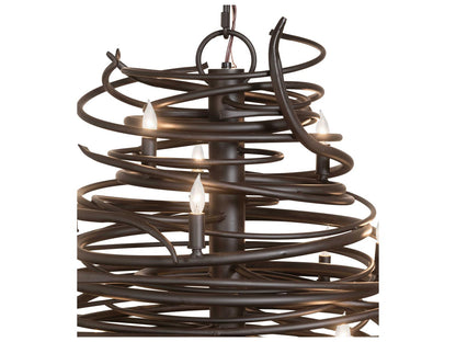 Meyda Cyclone 20-Light Oil Rubbed Bronze Chandelier with Hand-forged Iron