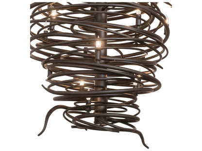 Meyda Cyclone 20-Light Oil Rubbed Bronze Chandelier with Hand-forged Iron