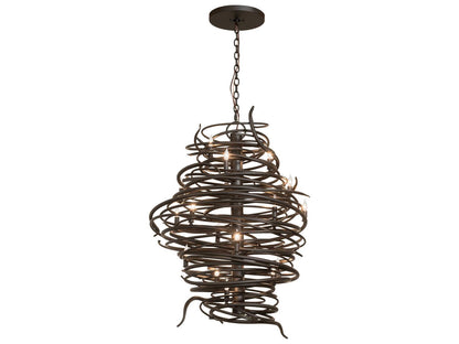 Meyda Cyclone 20-Light Oil Rubbed Bronze Chandelier with Hand-forged Iron