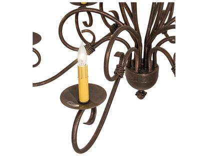 Meyda Squire 6-Light Traditional Chandelier in Gilded Tobacco Brown