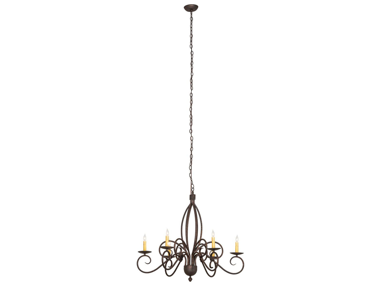 Meyda Squire 6-Light Traditional Chandelier in Gilded Tobacco Brown