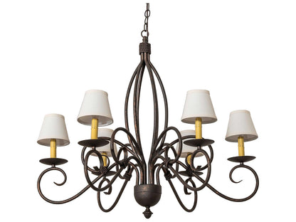Meyda Squire 6-Light Gilded Tobacco Brown Traditional Chandelier