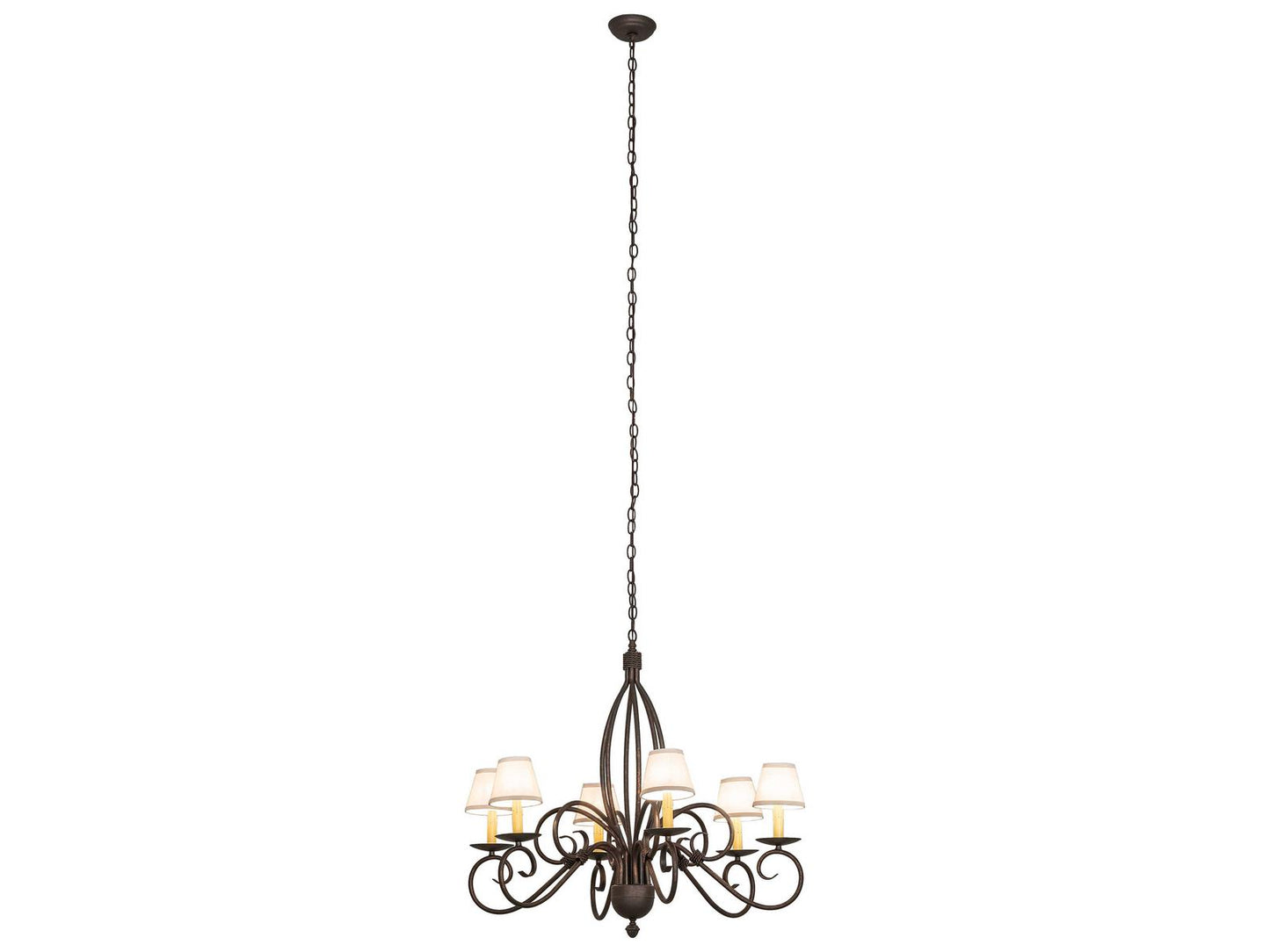 Meyda Squire 6-Light Gilded Tobacco Brown Traditional Chandelier