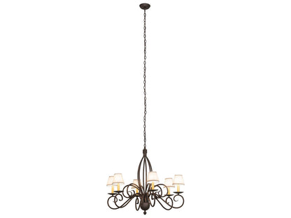 Meyda Squire 6-Light Gilded Tobacco Brown Traditional Chandelier