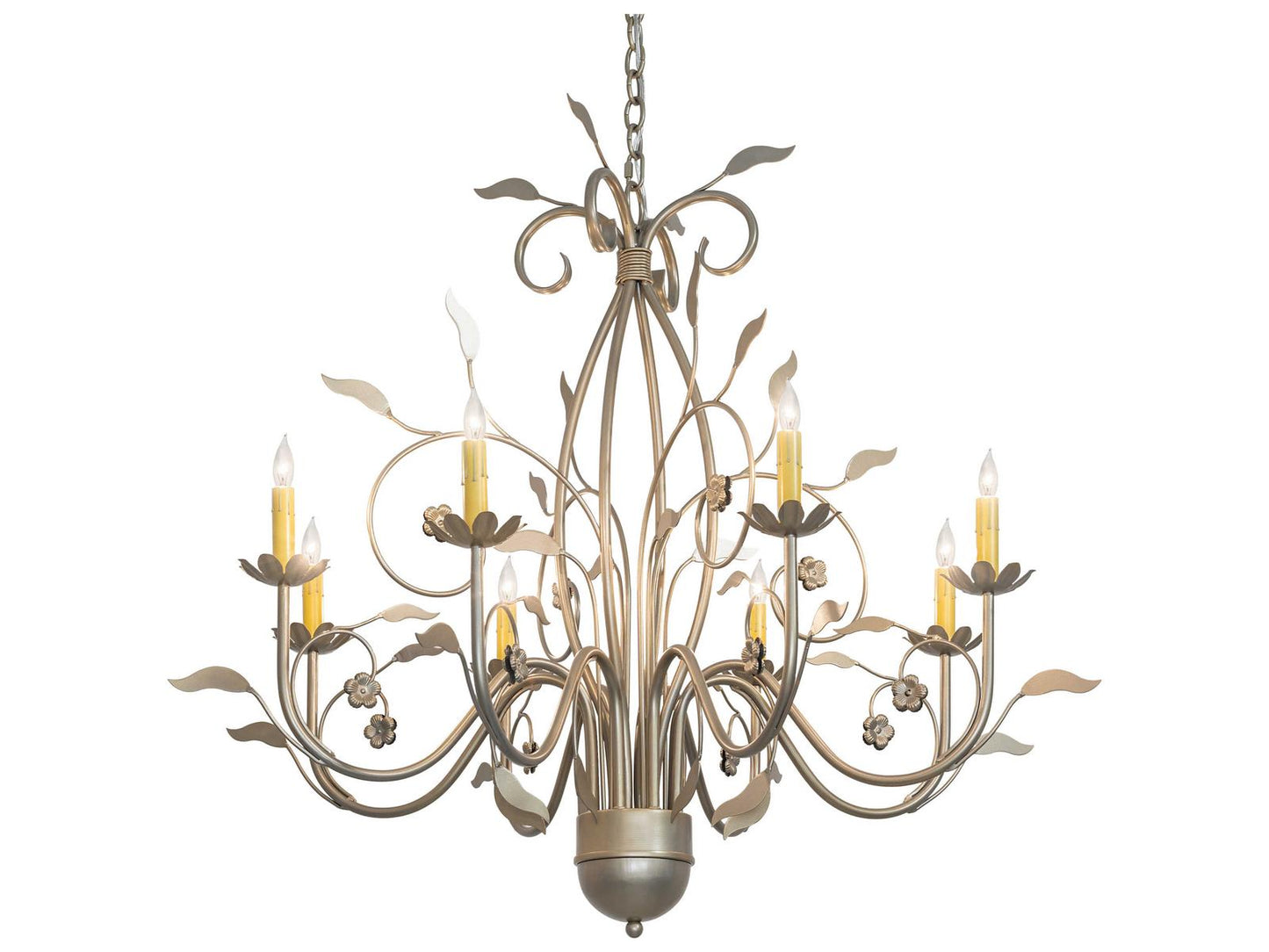 Meyda Bordeaux 8-Light Satin Titanium Gold Traditional Chandelier