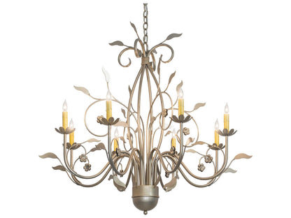 Meyda Bordeaux 8-Light Satin Titanium Gold Traditional Chandelier