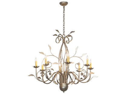 Meyda Bordeaux 8-Light Satin Titanium Gold Traditional Chandelier