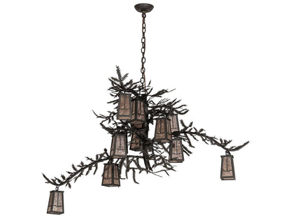Meyda Pine Branch Valley View 12-Light Chandelier in Oil Rubbed Bronze
