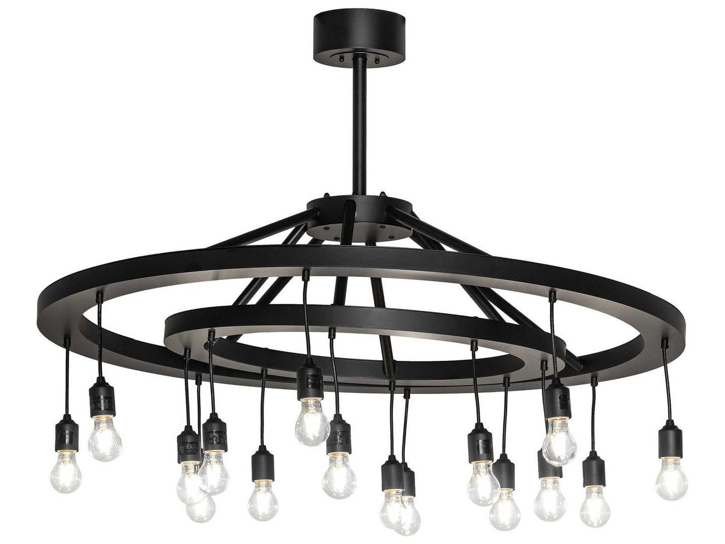 Meyda Donner 16-Light Modern Chandelier in Solar Black