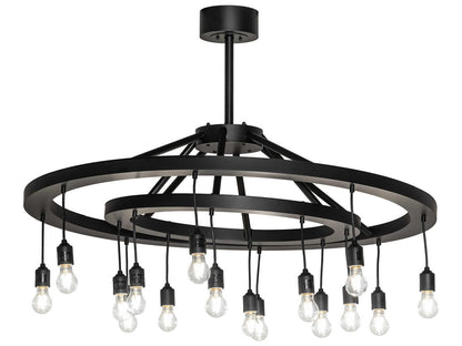 Meyda Donner 16-Light Modern Chandelier in Solar Black
