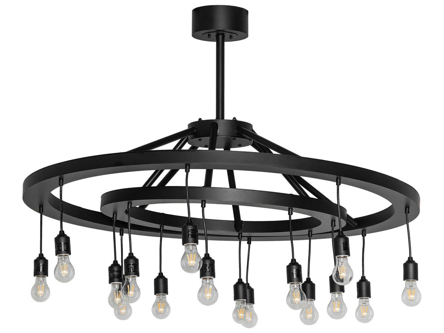 Meyda Donner 16-Light Modern Chandelier in Solar Black