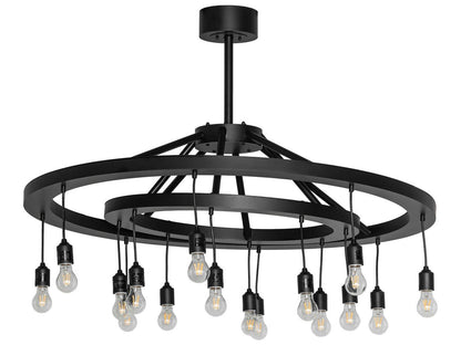 Meyda Donner 16-Light Modern Chandelier in Solar Black