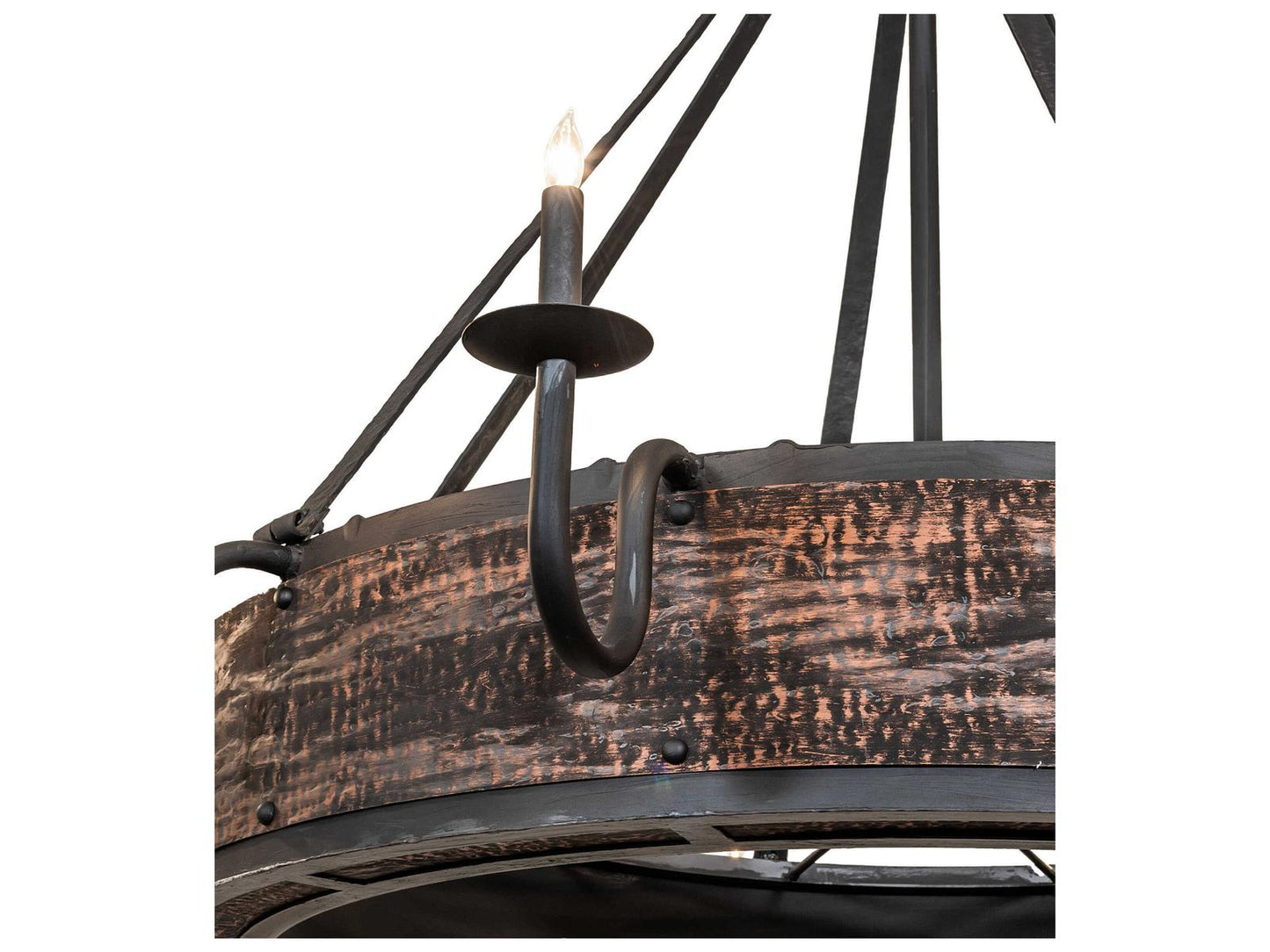 Meyda Costello 12-Light Two-Tier Chandelier in Costello Black and Blackened Copper
