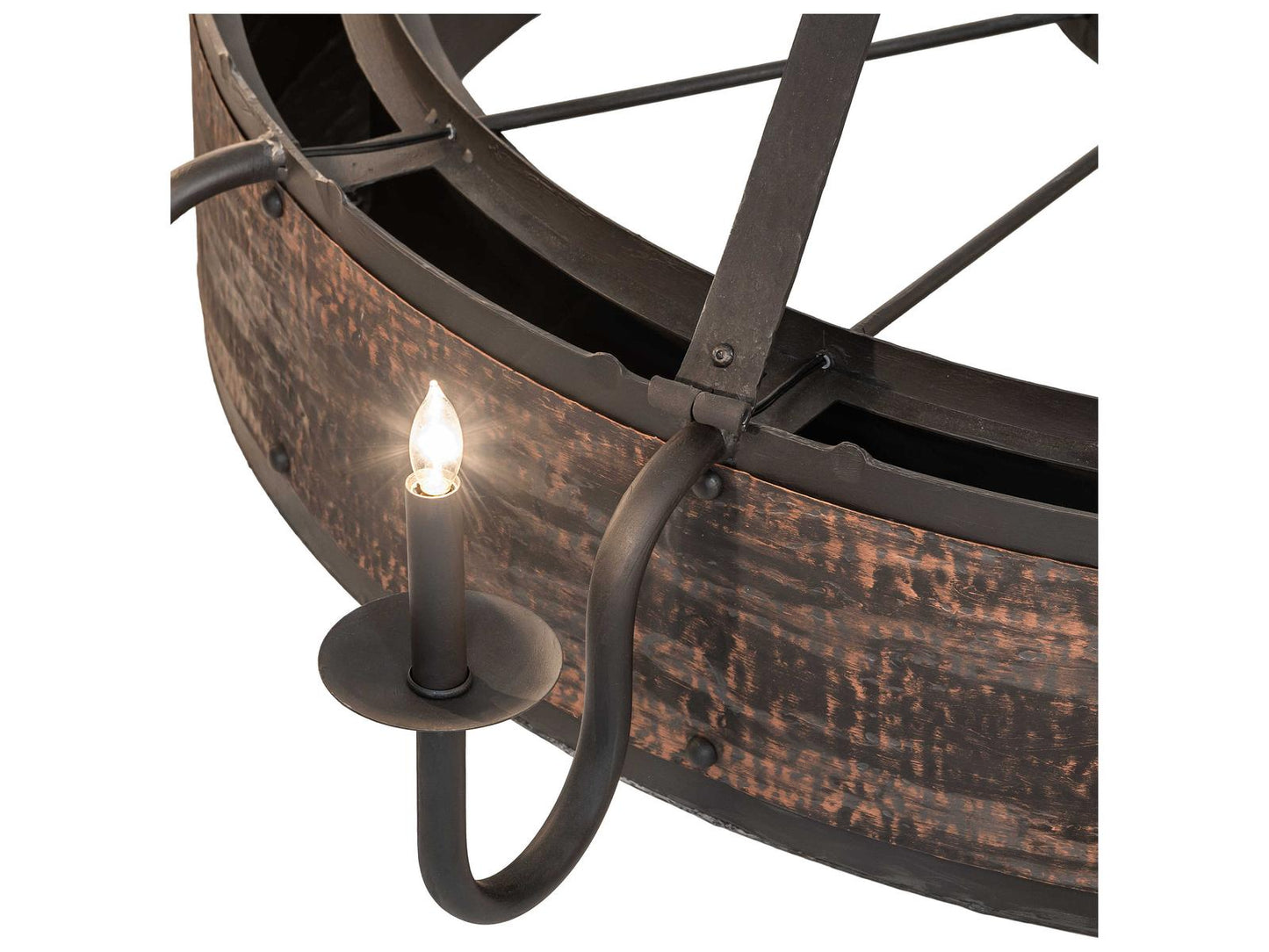 Meyda Costello 12-Light Two-Tier Chandelier in Costello Black and Blackened Copper