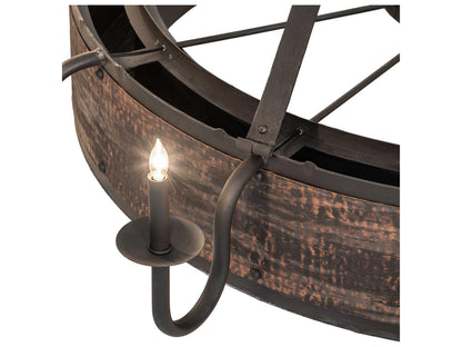 Meyda Costello 12-Light Two-Tier Chandelier in Costello Black and Blackened Copper