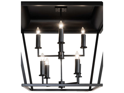Meyda Bastille 8-Light Solar Black Chandelier