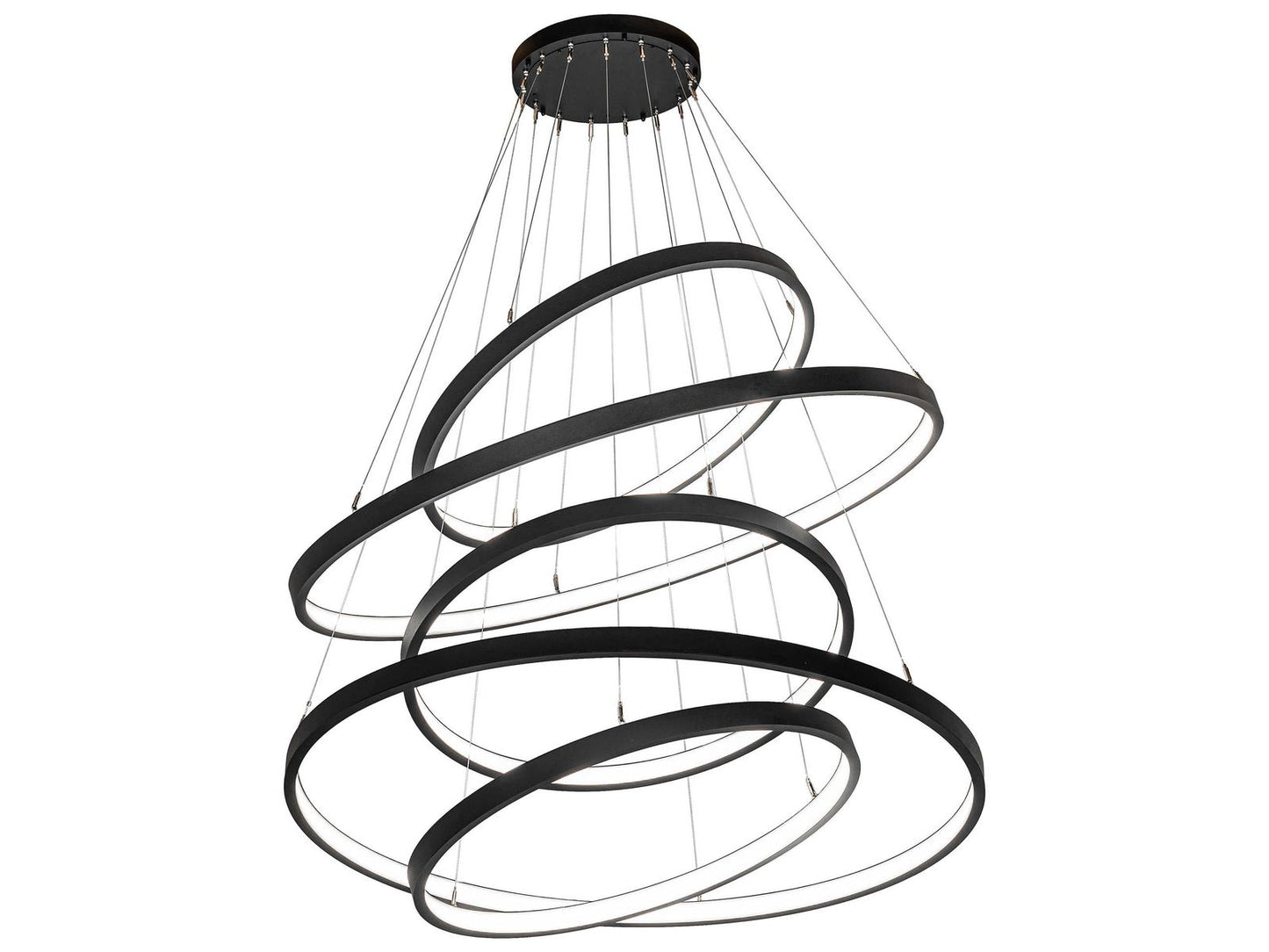 Meyda Anillo Integrated LED Chandelier in Textured Black with Statuario Idalight