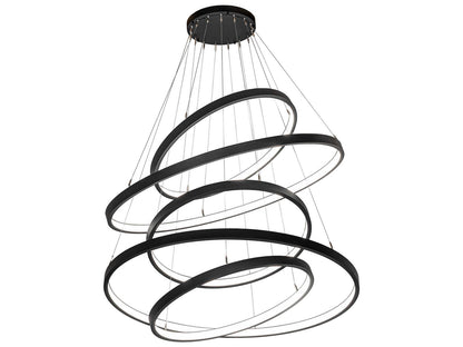 Meyda Anillo Integrated LED Chandelier in Textured Black with Statuario Idalight