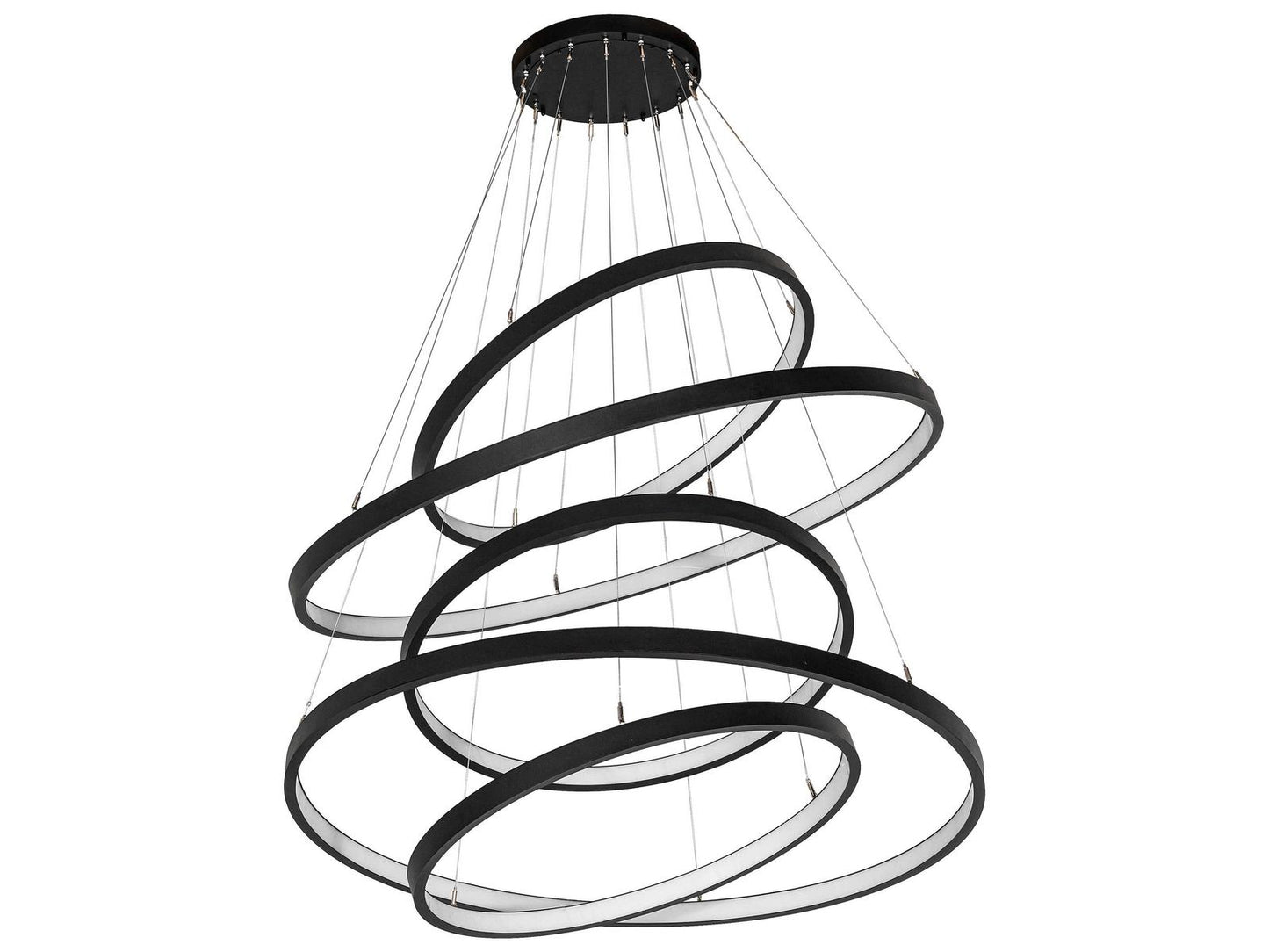 Meyda Anillo Integrated LED Chandelier in Textured Black with Statuario Idalight