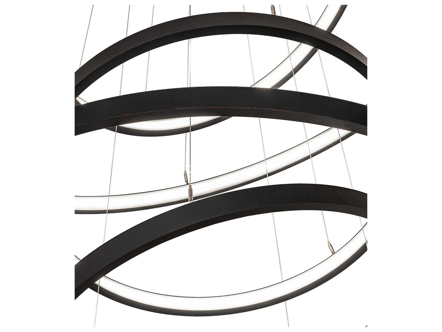 Meyda Anillo Integrated LED Chandelier in Textured Black with Statuario Idalight