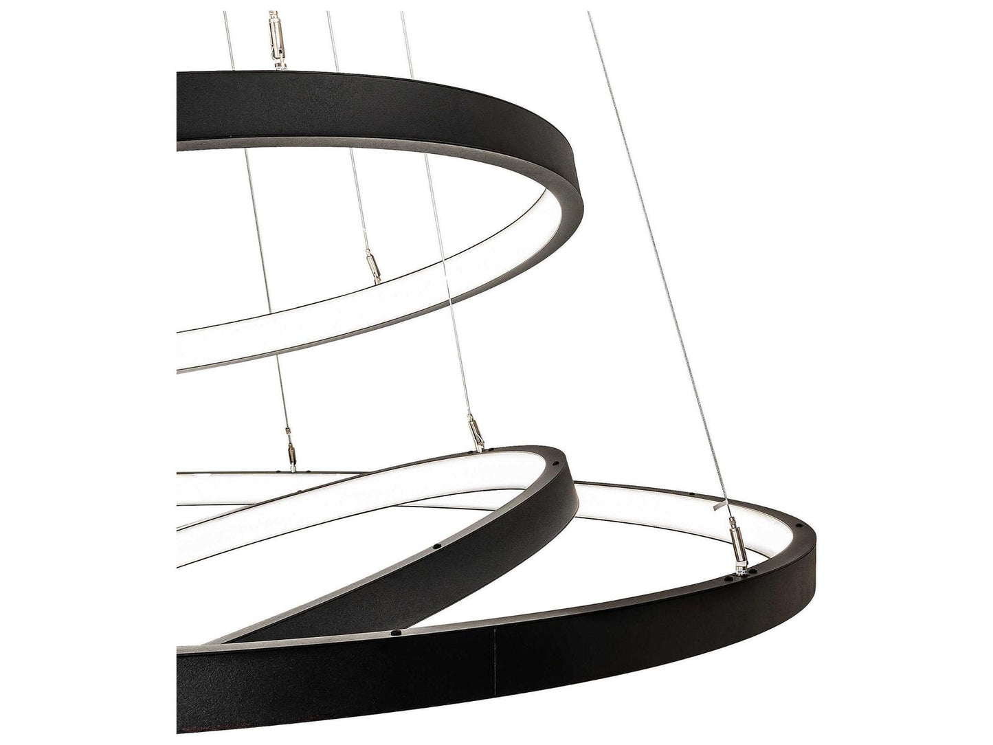 Meyda Anillo Integrated LED Chandelier in Textured Black with Statuario Idalight