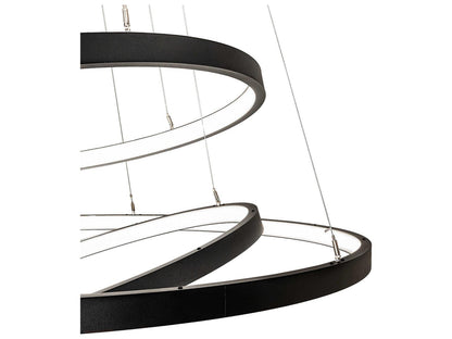 Meyda Anillo Integrated LED Chandelier in Textured Black with Statuario Idalight