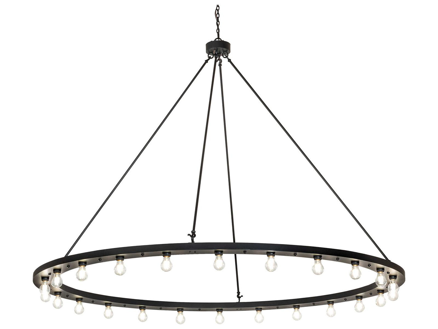Meyda Loxley 24-Light Round Chandelier in Solar Black